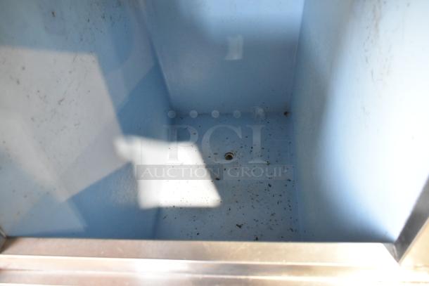 Hoshizaki KM-515MWH Commercial Ice Bin interior, showing light wear and debris. Suitable for 115-120V, 1 phase.
