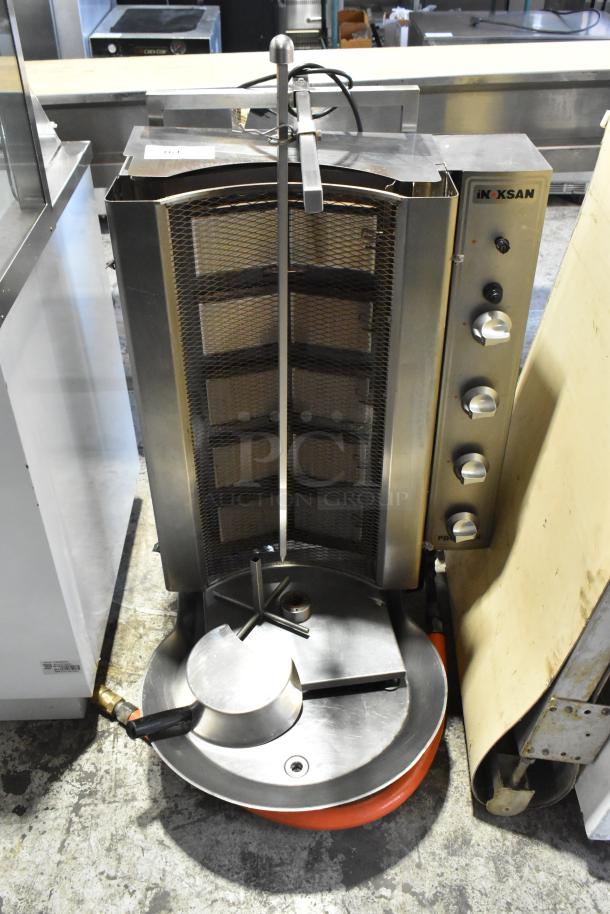 2019 Inoksan PDG500N countertop gyro machine, natural gas, 78,000 BTU, clean condition, visible control knobs.