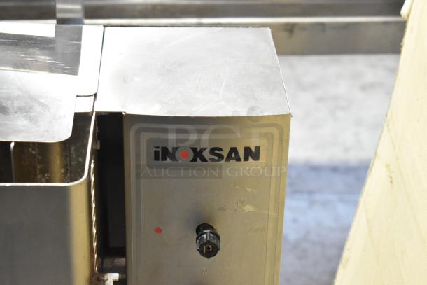 2019 Inoksan PDG500N countertop gyro machine, natural gas, 78,000 BTU, stainless steel, visible Inoksan logo, good condition.