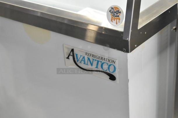 Avantco 178CPW47HC Commercial Ice Cream Dipping Cabinet, 115V, 1 Phase, with visible brand and label.