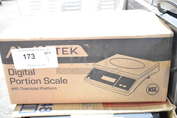 Brand new AvaTek PC60OS digital portion control scale, 60 lb. capacity, oversized platform, model 334PC60OS, boxed.