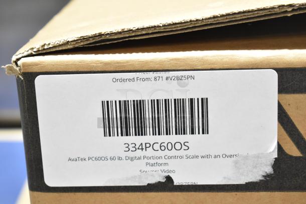 BRAND NEW AvaTek PC60OS 60 lb. Digital Portion Control Scale with Oversized Platform. Model 334PC60OS, Scratch and Dent.