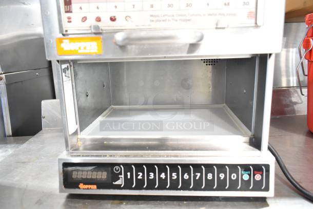 2023 Menumaster OC24HBK Commercial Microwave Oven, 208/240V, 1 Ph. Features keypad control, stainless interior, good condition.