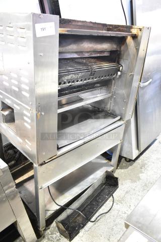 Commercial Countertop Electric Powered BroilVection Conveyor Charbroiled Burger Grill.