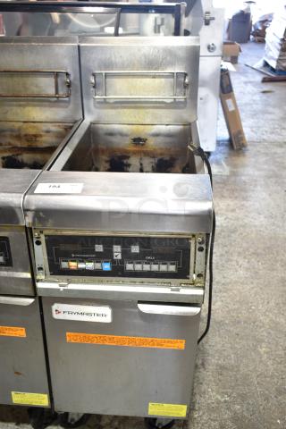 2023 Frymaster PH155CSE commercial fryer, 50 lb. capacity, natural gas, 80,000 BTU, on casters. Slight wear visible.