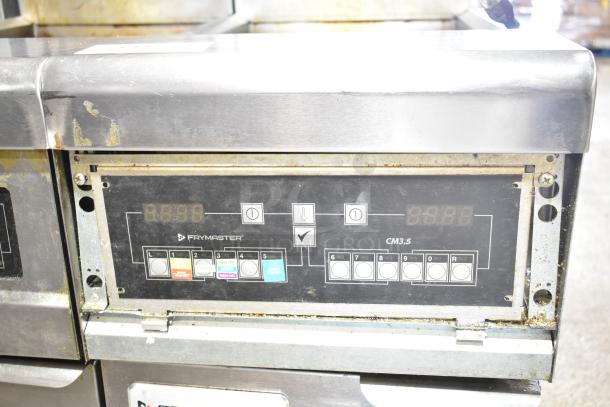 2023 Frymaster PH155CSE commercial fryer, natural gas, 50 lb, 80,000 BTU, control panel visible, on casters.