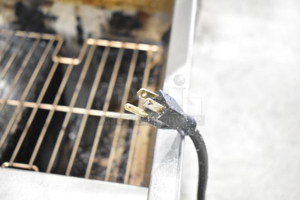 2023 Frymaster PH155CSE fryer, 50 lb. capacity, natural gas, 80,000 BTU, commercial casters, visible plug.