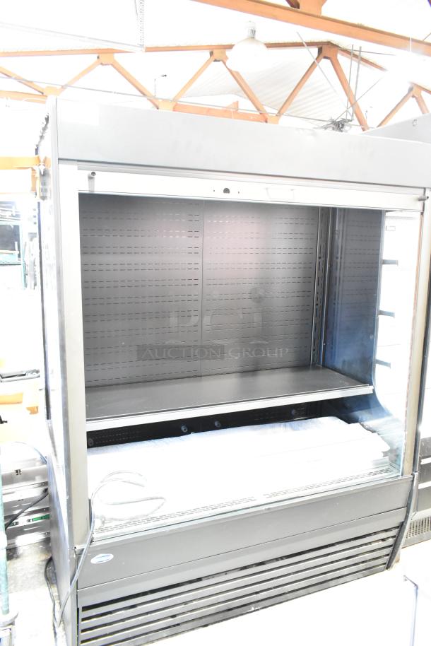 Federal Industries VRSS6078S vertical open air merchandiser on commercial casters, 115 volts, 1 phase, excellent condition.