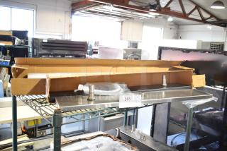 3 brand new Regency 30"x5" stainless steel beer drip trays with rinser in black matte, scratch and dent condition in box.