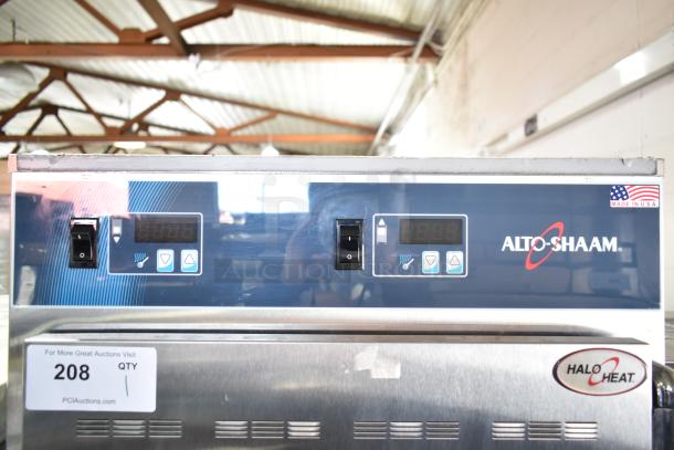 Alto Shaam Halo Heat Commercial Heated Holding Cabinet, features digital controls and distinct Alto Shaam branding.