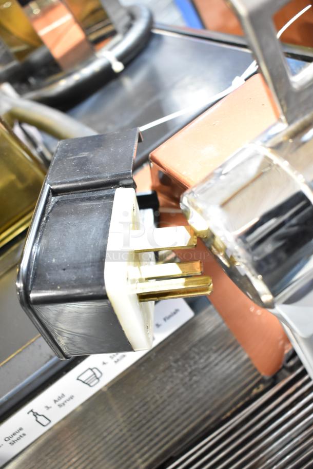 Thermoplan Mastrena II CS espresso machine, stainless steel, featuring a steam wand and 250V plug, commercial countertop model.