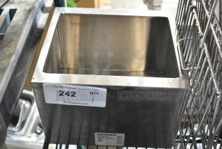 Server SR-2S Countertop Topping Rail, stainless steel, excellent condition, auction label 242 visible on the front.