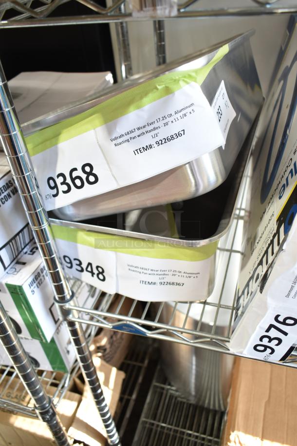 New Vollrath 68367 Wear-Ever 17.25 Qt. aluminum roasting pan, 20"x11.125"x5.5", with handles, tagged as item 92268367.