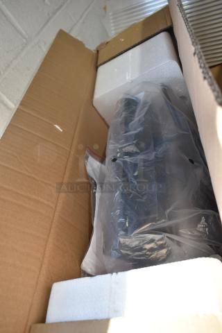 Brand new Backyard Pro 554zhq1530 Courtyard Series electric patio heater in box, 120V, 1500W, minor cosmetic damage.