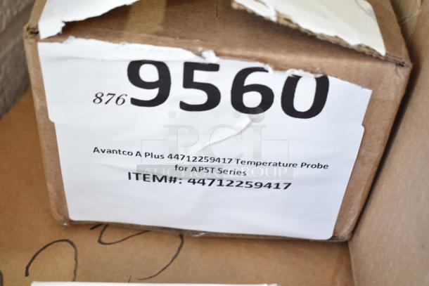Box labeled Avantco A Plus 44712259417, Temperature Probe for APST Series, item number 44712259417.