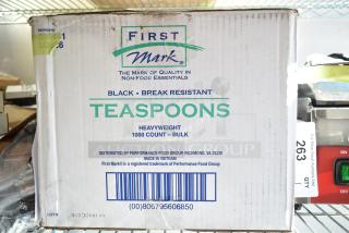 BRAND NEW SCRATCH AND DENT Nemco 6100A 7 Qt. Countertop Warmer, 120V, 1 Phase. Box indicates it’s heavyweight, black, break-resistant teaspoons by First Mark.