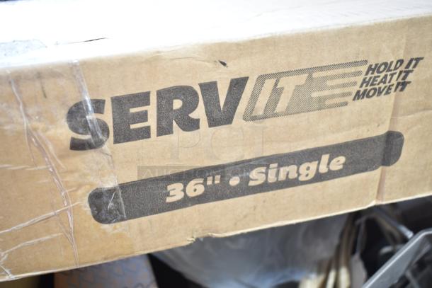 BRAND NEW ServIt 36" Lighted Strip Warmer in box, Model 423SW36TLHA, single toggle control, 120V, 970W, with minor box damage.