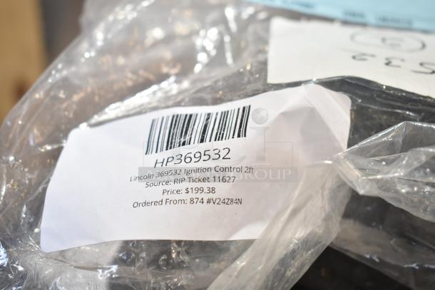 Box with new scratch and dent items, including a Berkel blade and Lincoln 369532 ignition control, priced at $199.38.