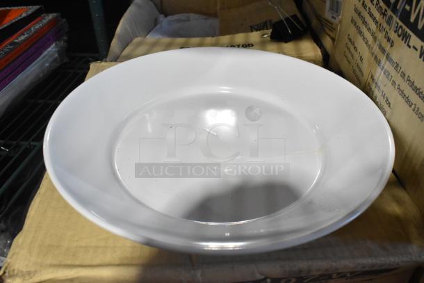 Box of 12 GET CS-6107-W 32 oz. White Siciliano Bowls, brand new scratch and dent condition.