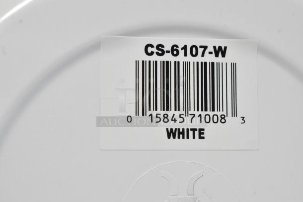 Box of 12 GET CS-6107-W 32 oz. white Siciliano bowls, brand new, scratch and dent. Barcode visible.