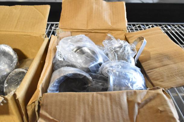 Brand new BCR-5 Bell Creamers in boxes, wrapped in plastic. Scratch and dent items, sold as auction lot.