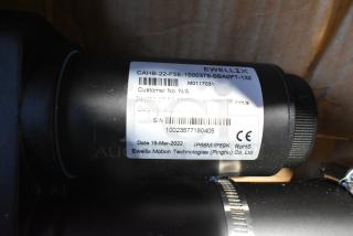 Brand new 2022 Ewellix actuator, model CAHB-22-F5E-1500379-BBA0PT-132, scratch and dent, 24VDC, 6800N push/pull, 26mm/s.