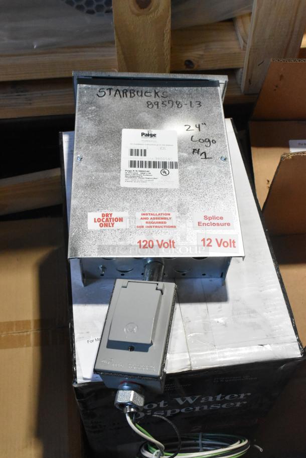 2022 Paige 980054C LED Power Supply Box, 120 Volt, dry location use, labeled splice enclosure, new condition.