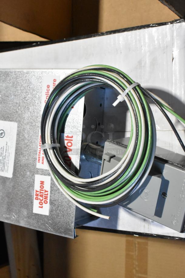 2022 Paige 980054C LED Power Supply Box with coiled wires and visible UL certification label, in new condition.