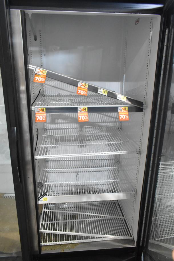 2019 True GDM-49-HC 2 Door Cooler, commercial use, 115V, 1 Phase, excellent condition, clearance tags visible.