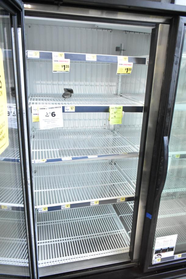 2025 True GDM-72F-HC commercial freezer, 3-door, reach-in style, tested and working, 115/208-230V, 1 phase, clean shelves.