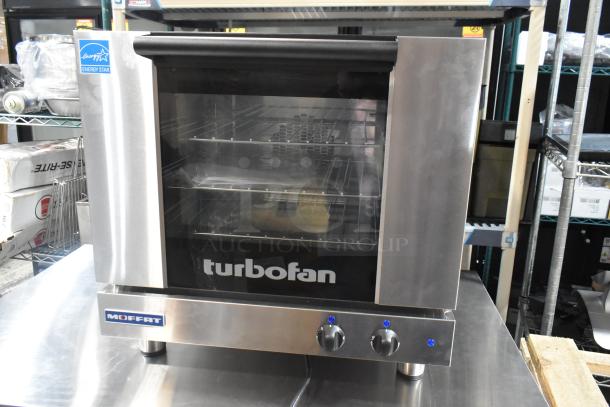 BRAND NEW 2024 Moffat Turbofan E23M3 countertop convection oven. Half size, electric, 208V, 1 phase. Scratch and dent condition.