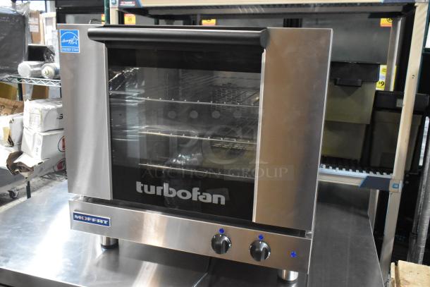 Brand new 2024 Moffat Turbofan E23M3 commercial convection oven; countertop model, 208V, 1 phase, Energy Star rated.