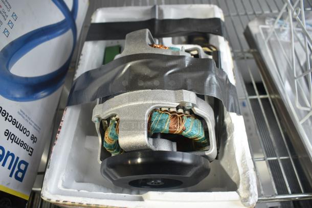 Brand new Robot Coupe 303160S motor assembly for R2 series; scratch and dent, in foam packaging, visible wiring.