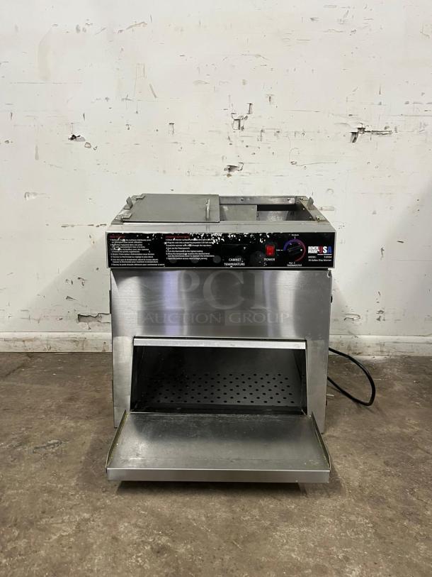 Benchmark USA 51026 26 Gallon Tortilla Chip Warmer, stainless steel, model 51026, 120V, 780W, used condition.