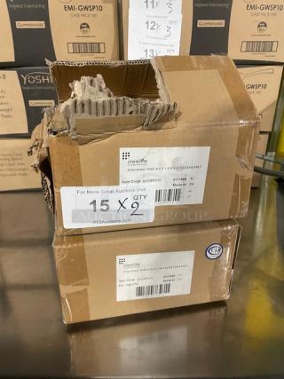 Steelite International Maham Spice Collection stacking trays, model 6212RT012, new in original packaging, 12 per case.