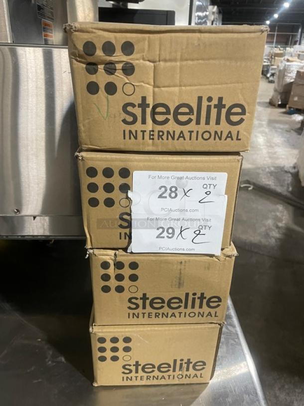 Steelite International Ink Legacy Teal coupe plates, 6", alumina-vitrified china, model 17650568, new in box, 1 dozen per case.