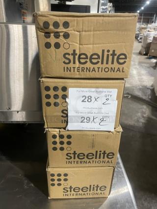 Steelite International Ink Legacy Teal coupe plates, 6", alumina-vitrified china, model 17650568, new in box, 1 dozen per case.