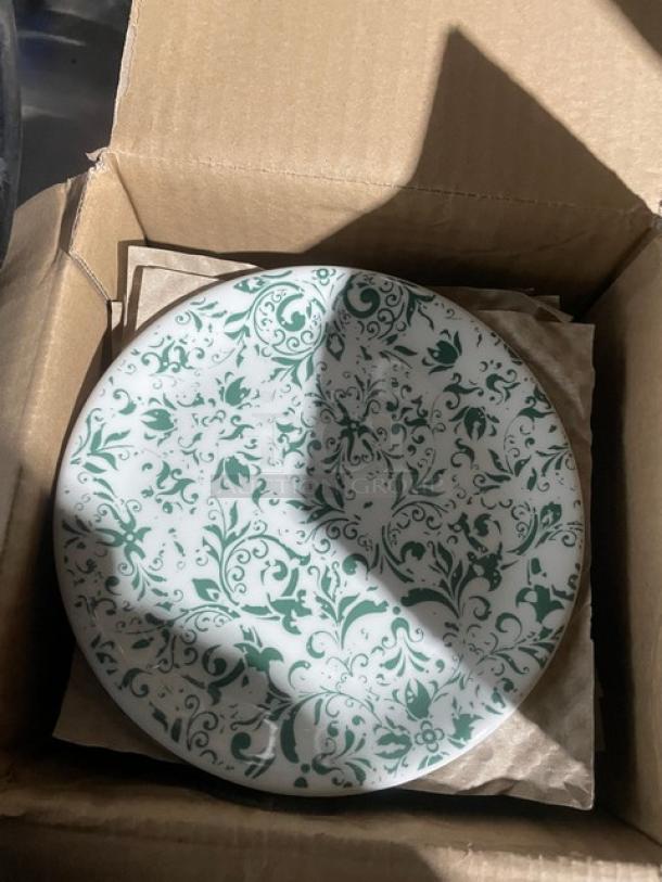 Steelite International Ink Legacy Teal 6" coupe plate, alumina-vitrified china, model 17650568, box of 12. New condition.