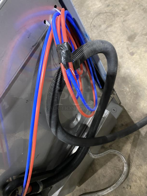 Hobart LXEH undercounter high-temp dishwasher connections, stainless steel, 120/208V, new condition, commercial-grade.