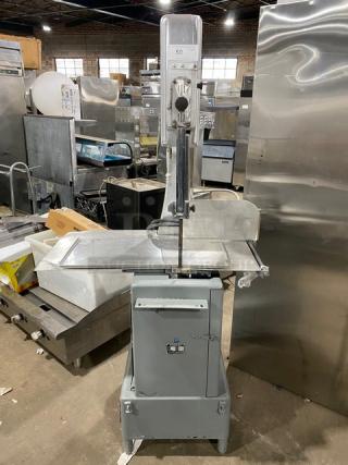 Butcher Boy Commercial Electric Powered Free-Standing Heavy-Duty Meat Band Saw! With Stainless Steel Worktop! Model: B16 SN: 6-8427! 208V 3 Phase! On Legs! - Item #1233181