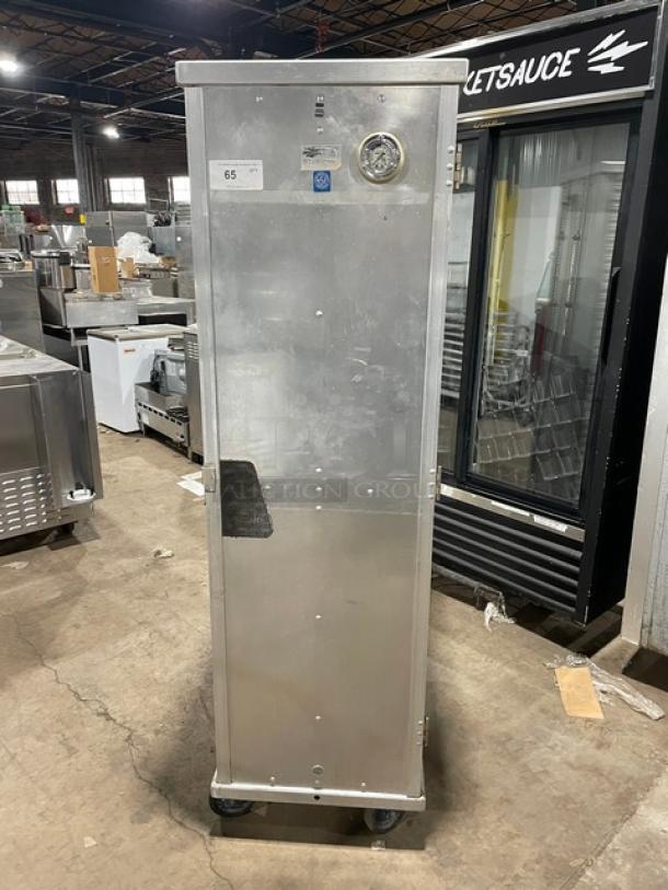 Cres-Cor commercial heated holding/proofing cabinet, full-height, electric, built-in pan slides, on casters, 110-120V.