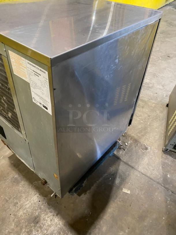 Hoshizaki KM-515MAH commercial ice machine, stainless steel, crescent-cube style, air-cooled, 115-120V, good condition.