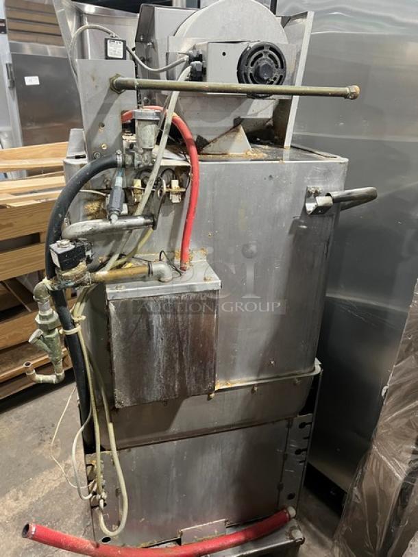 Hobart Advansys Series electric door-type dishwasher, stainless steel, commercial grade, on legs, used condition.