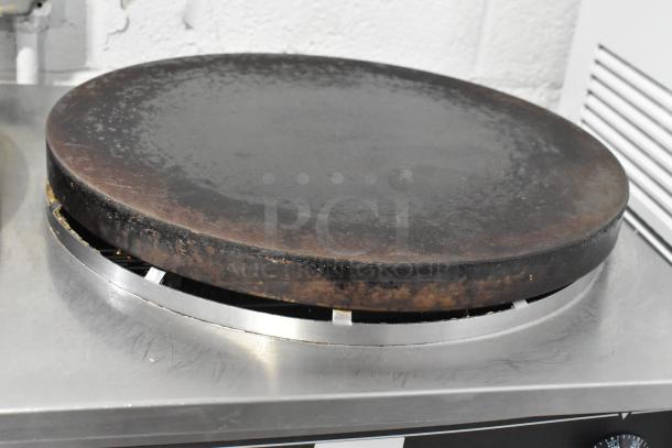 Krampouz Commercial Countertop 2 Burner Crepe Maker, stainless steel, single visible burner, used condition.