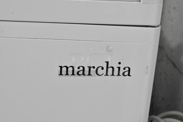 Marchia MDC78W Countertop Refrigerated Merchandiser, white, brand name visible, 110-120V, 1 Phase.