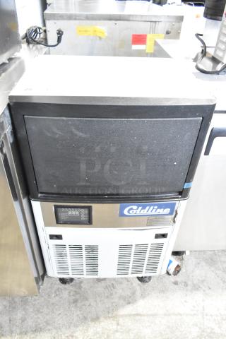 2024 Coldline ICE80-HA ice machine, undercounter, self-contained, 115V, 1 phase. Features Coldline logo, digital controls.