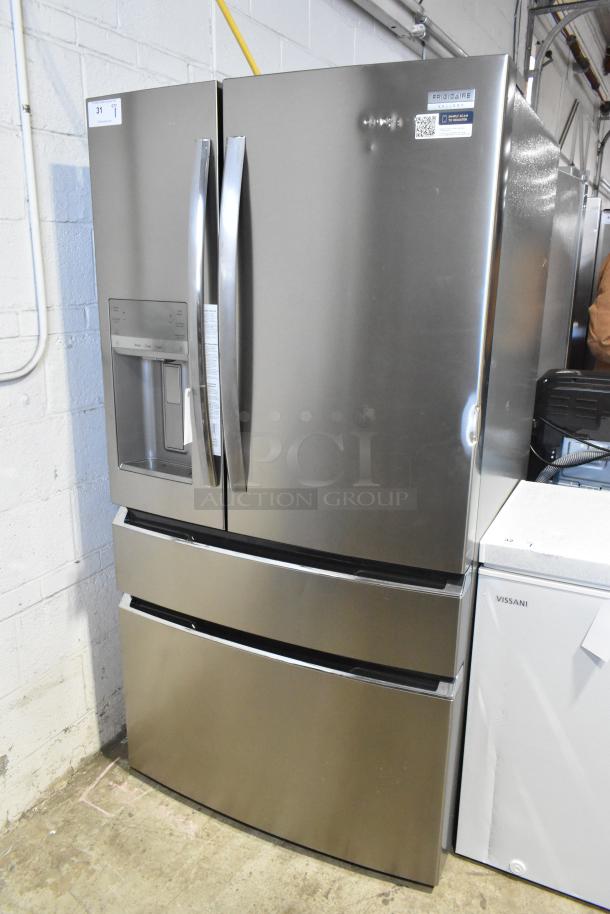 Frigidaire GRMS2773AF03 French Door Refrigerator, 26.3 cu. ft., stainless steel, 115V, 1 phase, ice dispenser, excellent condition.