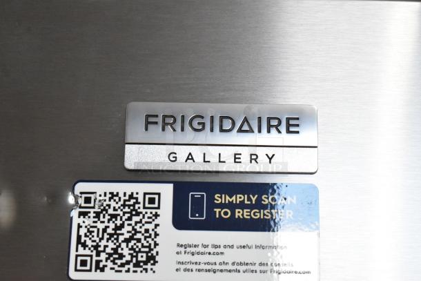 Frigidaire GRMS2773AF03 French door cooler, 26.3 cu. ft., with freezer, 115 volts, label shows "Frigidaire Gallery".