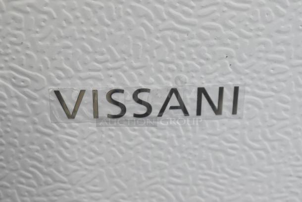 Vissani HMCF7W5 chest freezer, manual defrost, 7.0 cu. ft., textured white surface, brand label visible.