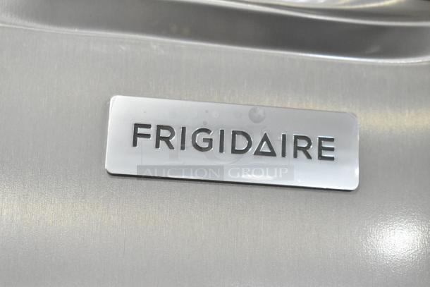 Frigidaire FFFU13F2VV freezer label close-up. Freestanding, 13.0 cu. ft. capacity, 115V, excellent condition.